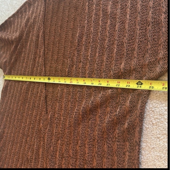 Lularoe Cardigan Size Small Brown Open Front Mid Sleeve High Low Hem Open Knit - Picture 8 of 8